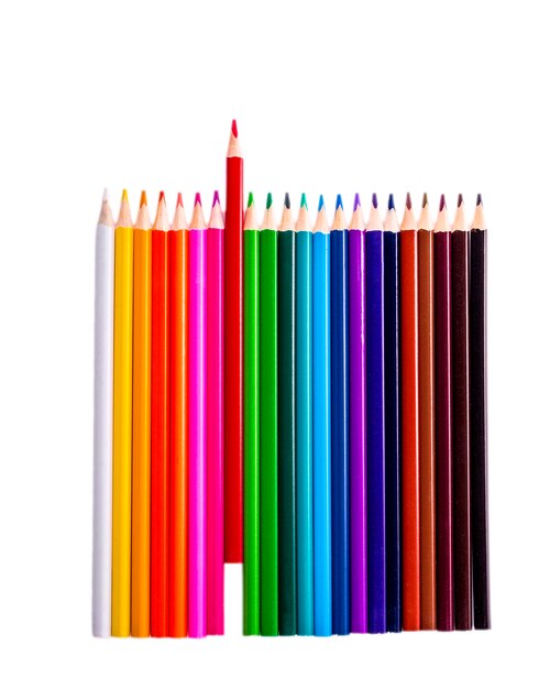 Colour pencils isolated