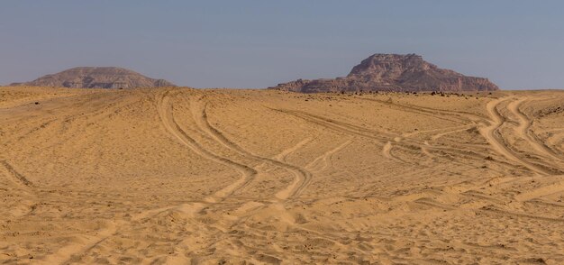 Coloured Canyon is a rock formation on South Sinai Egypt peninsula Desert rocks of multicolored sandstone background