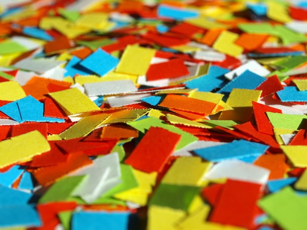 Coloured carnival confetti