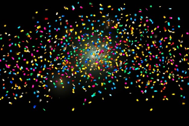 Photo coloured confetti on dark background wallpaper