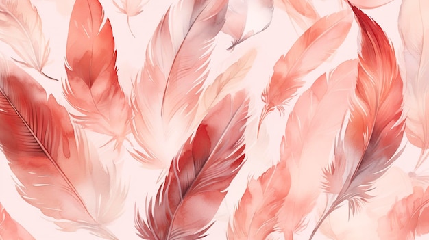 coloured feathers in pink on the background in the style of subtle  shading anime aesthetic wallpaper pigeoncore free brushwork  translucent color generat ai 23036885 Stock Photo at Vecteezy