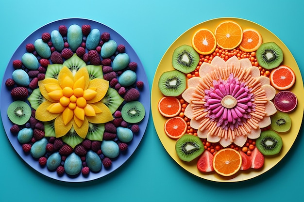 Coloured food plates design