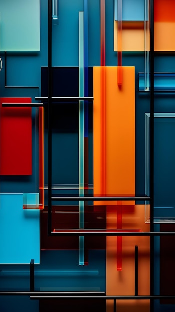 Coloured plexiglass background