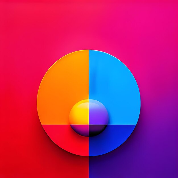 colourful abstract background with circle shapes 3 d rendering