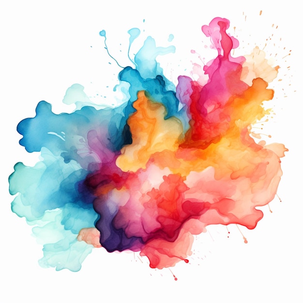Colourful Abstract Liquid Paint Splash Illustration Background