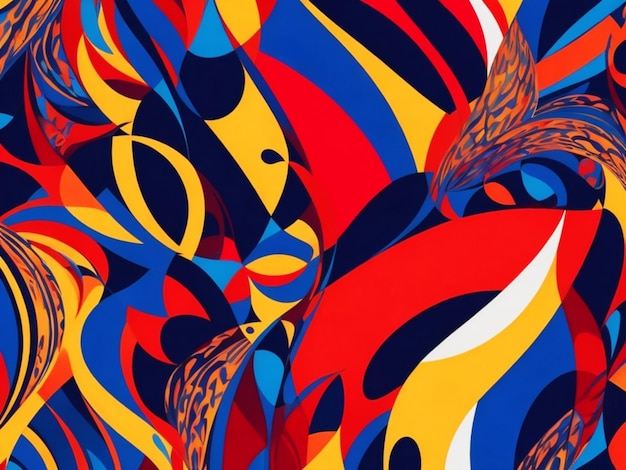 Colourful Abstract Painting Pattern