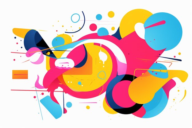 Colourful abstract shapes