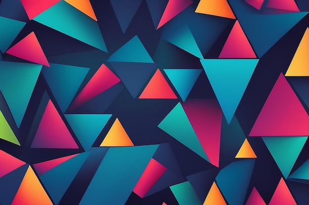 다채로운 추상적인 삼각형 기하학적 배경