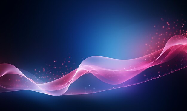 Colourful abstract wave in dark background with gradient shapes Dynamic abstract composition