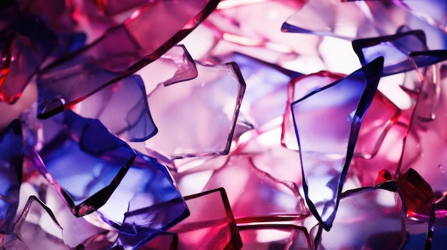 Foto superficie di vetro rotto colorato