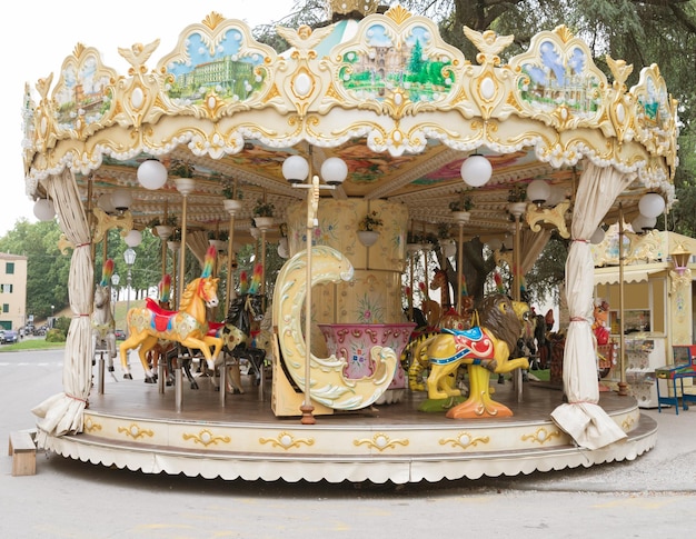 Colourful carousel in the Park