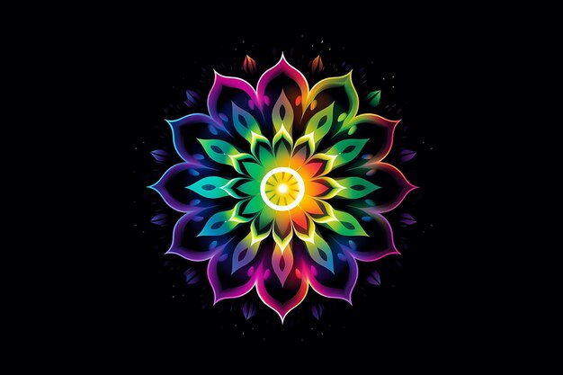 colourful Diwali mandala rangoli illustration background