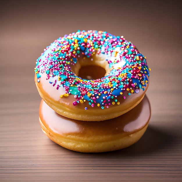 Colourful Donut with sparkles