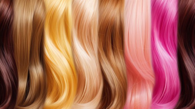 Colourful dye hairs