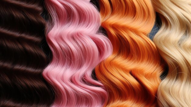 Colourful dye hairs