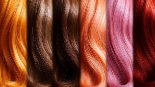 Colourful dye hairs