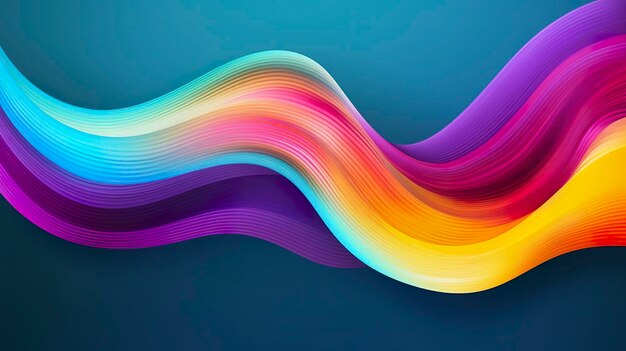 Colourful dynamic flow background generat ai