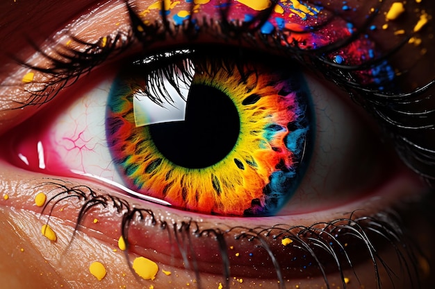 Photo colourful eye