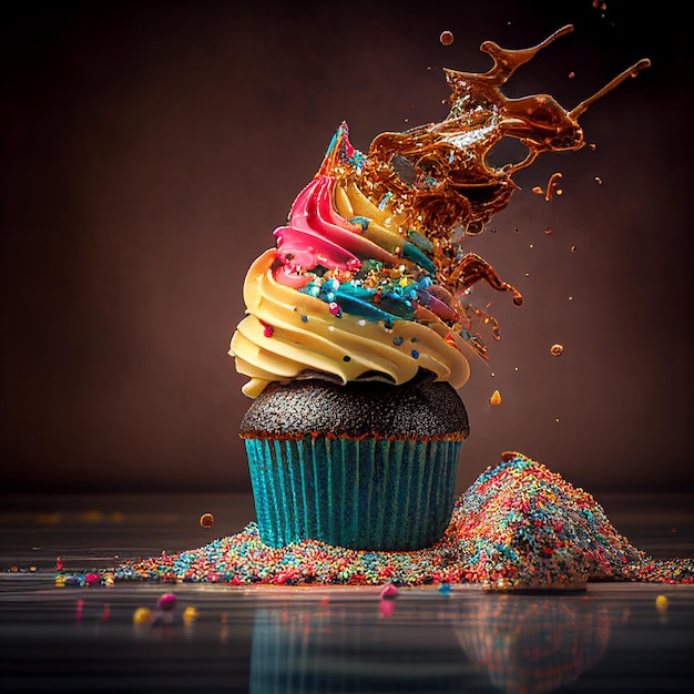 colourful flavour cupcake muffin