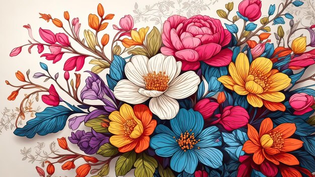 다채로운 꽃 패턴