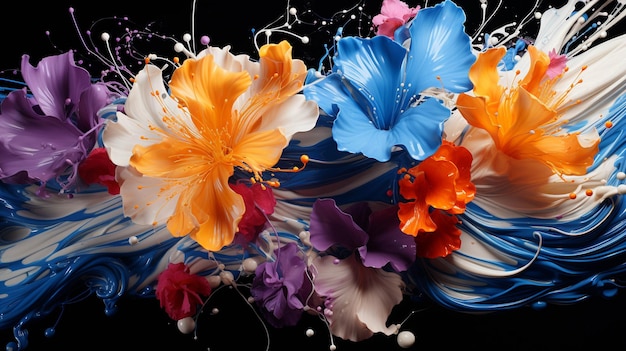 colourful flower HD wallpaper photographic image