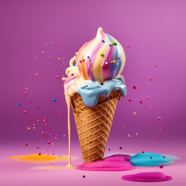 colourful ice cream