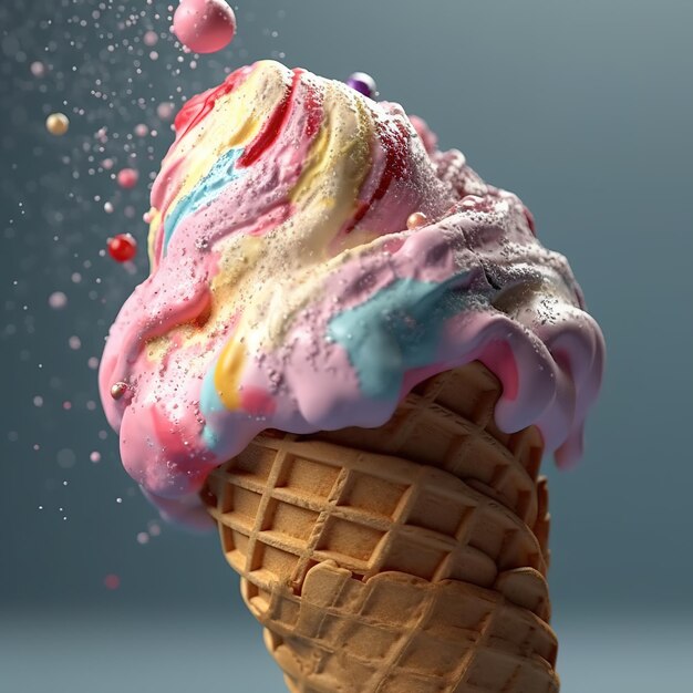 colourful ice cream