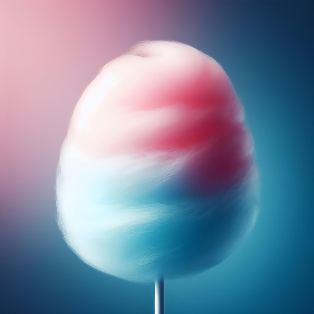 Photo colourful pink and green cotton candy ai image