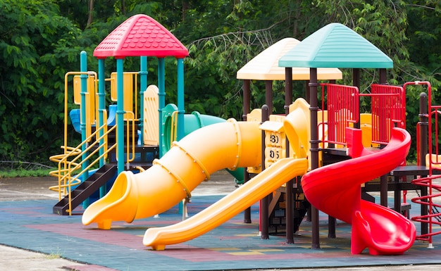 Photo colourful playground equipment