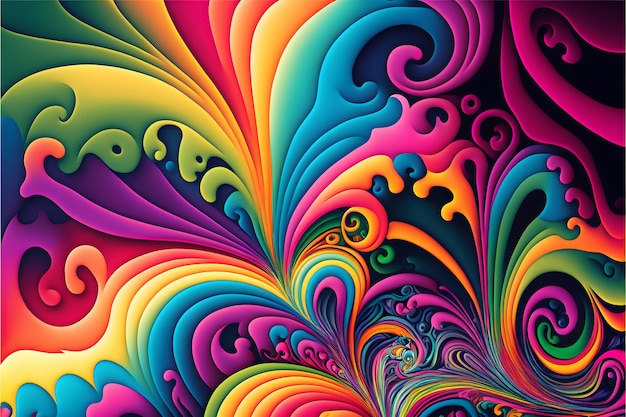 Colourful psychedelic background design