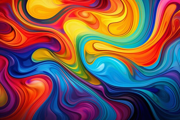 Photo colourful psychedelic background design