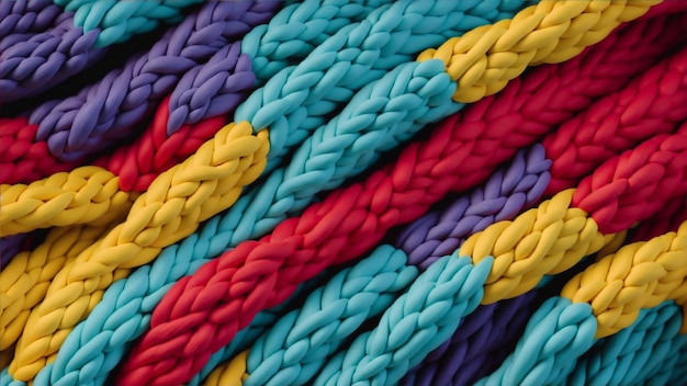 Colourful ropes background