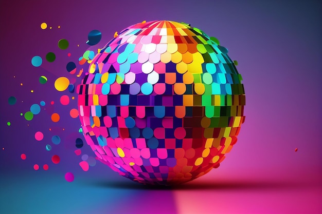 colourful shiny disco ball