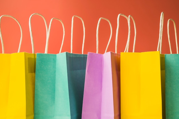 Colourful shopping bags