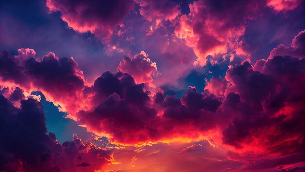 Premium Photo | Colourful sky and clouds sunset background