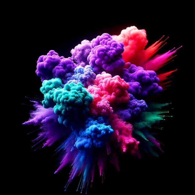 Colourful Smoke on black