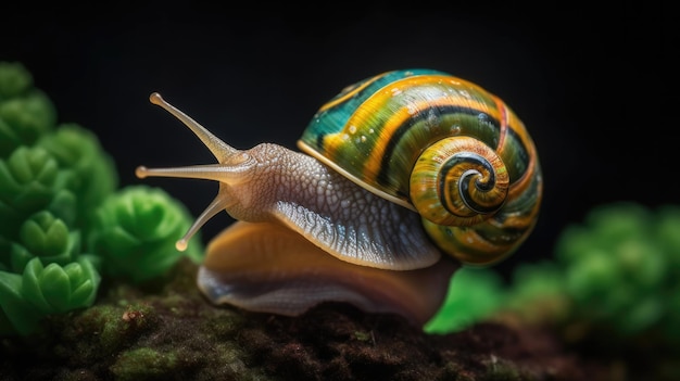 colourful snail
