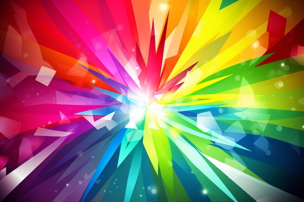 Photo colourful starburst background