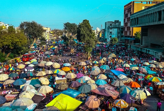 Colourful street of india