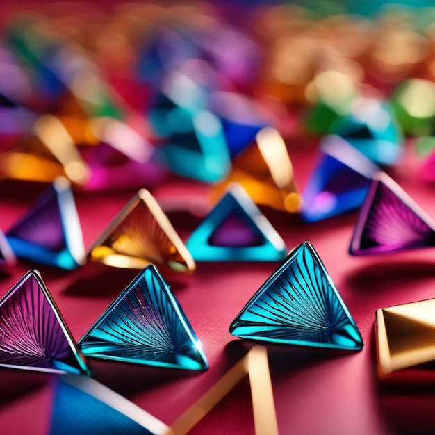 Photo colourful triangle shaped abstract background