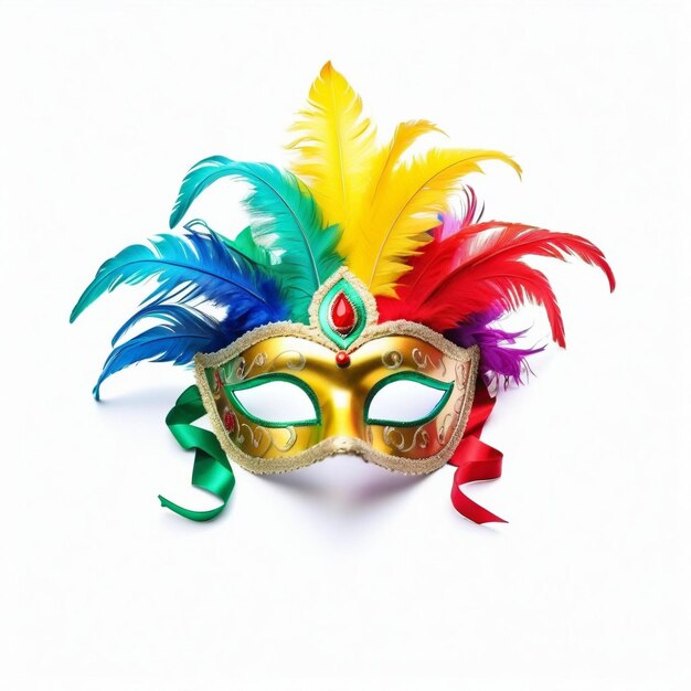 Foto maschera colorata del carnevale veneziano isolata