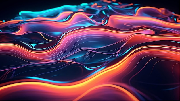 Colourful wave curves background