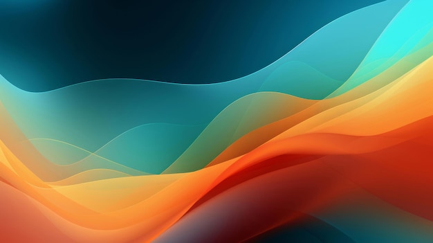 Colourful waveform on dark background abstract concept