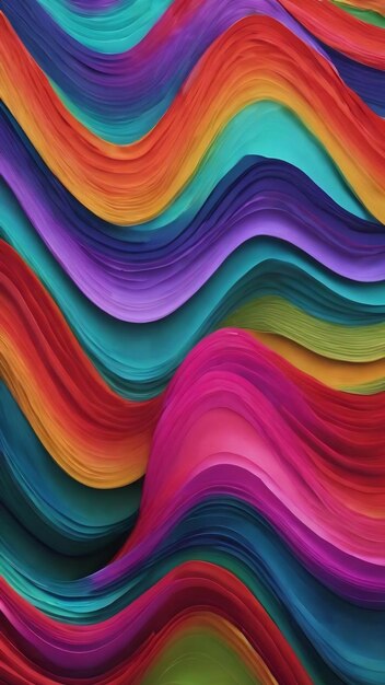 Colourful wavy background