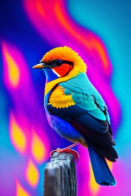 Colourfull Bird Ai Generate