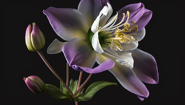 Columbine Flower Генеративный ИИ