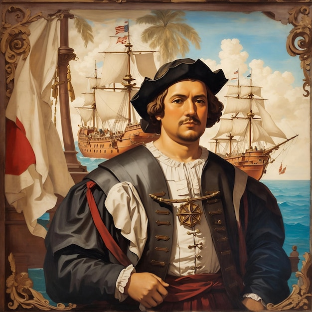 Photo columbus day background wallpaper