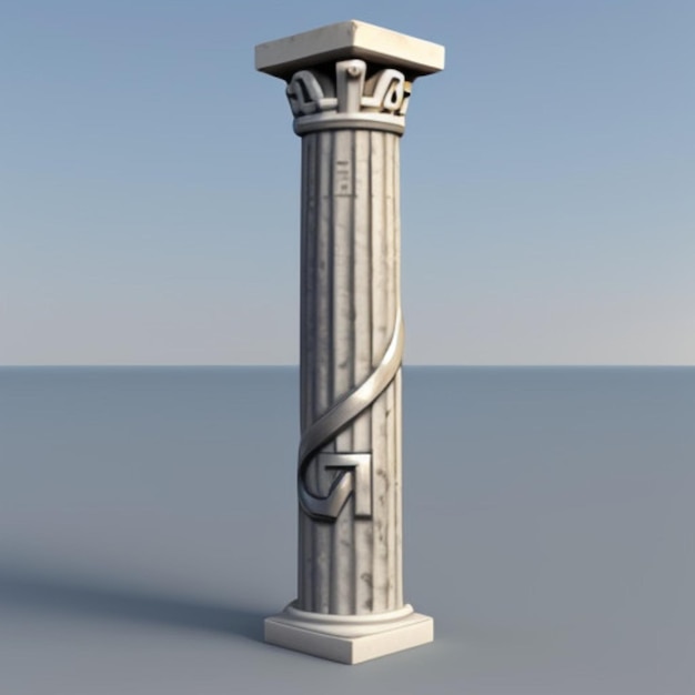 a column with a number 3 on it is shown in the middle