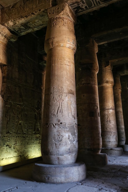 Columns in Abydos Temple Madfuna Egypt