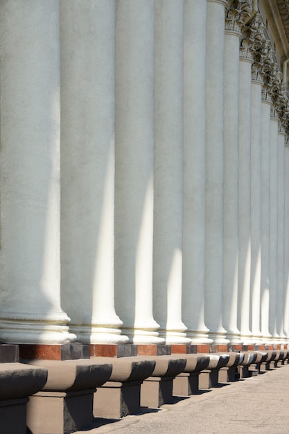 Columns of a historic building